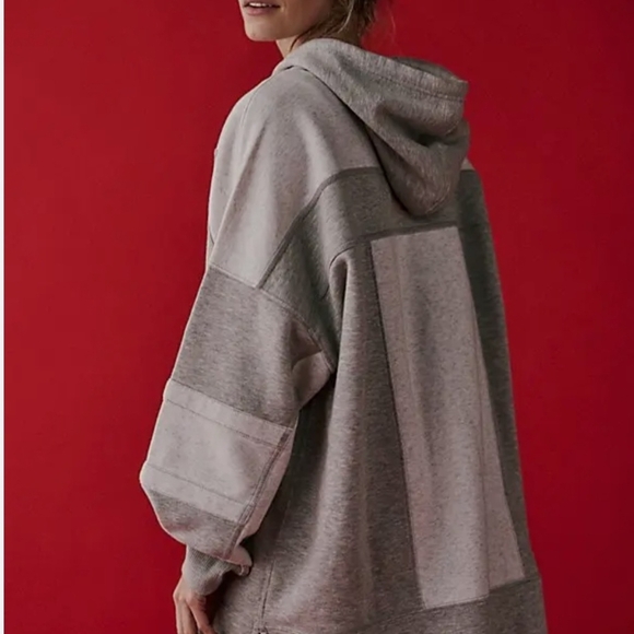 FP Movement by Free People Gray Hoodie with Red Design - Picture 3 of 8